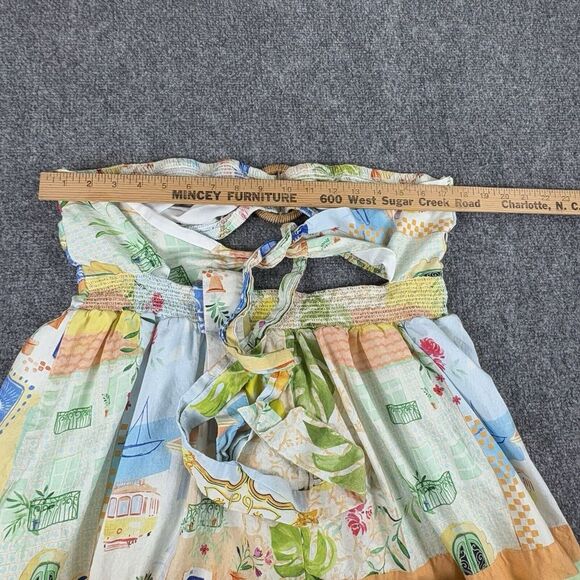 River Island Dress Large‎ Strapless Bandeau Summer Boho Beach Shorts Lining Y2K - Picture 13 of 16